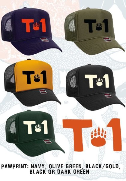 画像1: T-1/PAW TRUCKER MESH CAP (1)